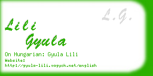 lili gyula business card